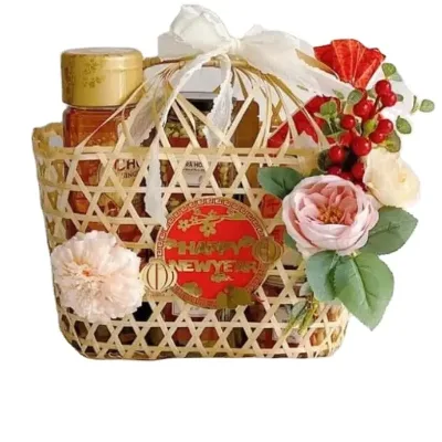 Storage Basket Wholesale Bamboo Gift Baskets in Bulk for Business Gift and Decorating Holiday at Good Price