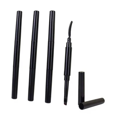 Eyelash Eyebrow Double-Ended Silicone Flat Brush Cap Crescent-Shaped Lash Comb Portable Design EYE