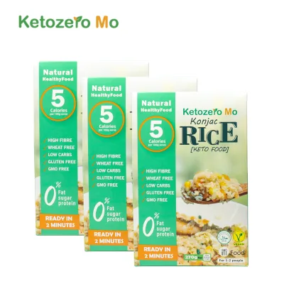 Customized Low Carb Pre-Cooked Ready to Eat Low Calorie Gluten-Free Sugar Free Instant Shirataki Rice