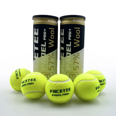 FRCETEE Ready Ship Low MOQ Custom Logo Woven Felt+Rubber Core Durable 135-145cm Bounce Portable Eco-Friendly Padel Ball Tennis
