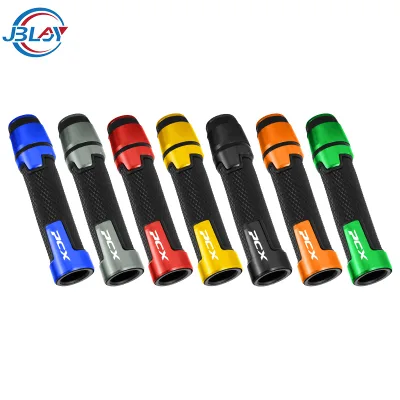 Universal Motorcycle Modified Colorful Handlebars Grip Bicycle Aluminum Alloy Handle Throttle Grips Sleeve with PCX Logo