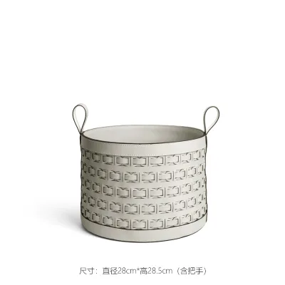 Household Leather Storage Box Bohemian Style Large Capacity Multifunction Clothes Toy Snacks Storage Basket
