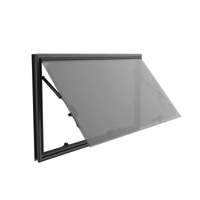 Tilt Window for Motorhome, Caravan Side Window, Tempered Glass Campervan Window,70° Opening Angle for Trailers,  Camper 90*45CM