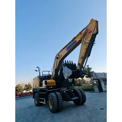 Original XE155WGA Wheel Excavator 14.2Ton 108kW Cummins Engine 0.6m3 Bucket Municipal Road Repair Wheeled Digger