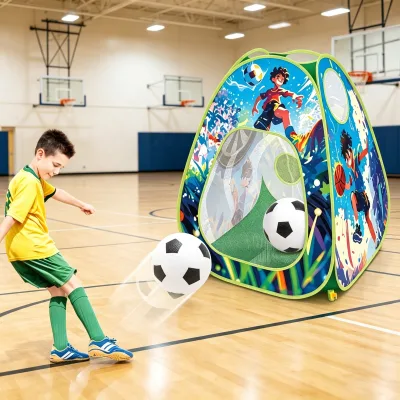 Kids Football Four Sided Target Set Sports Shooting Game Toy for Backyard Indoor Outdoor Play Ages 5 Plus Children Gift