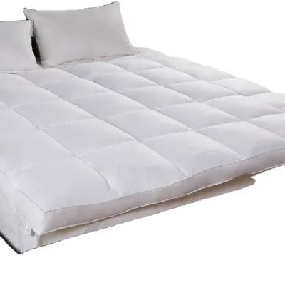 Hotel Quality Cheap Microfiber White Super Soft Hotel Mattress Topper Queen