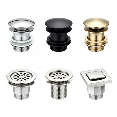 AVONFLOW Custom Wholesale Factory Stainless Steel Offset Grid Strainer Brass Sink Pop up Waste for Basin