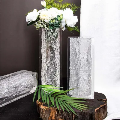 Wholesale Factory Cylinder Vase Shape Tall Transparent Wedding Clear Floating Candles Acrylic Vases