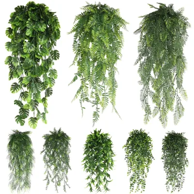 Plant Vine Simulation Ivy Rattan Turtle Back Green Wall Hanging Wedding Home Party Decoration Ornaments Wholesale