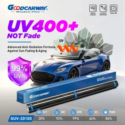 GUV20 Non-Metallic Single Layer Solar Film Anti Edge Lifting High Definition UV Protection Wholesale Film
