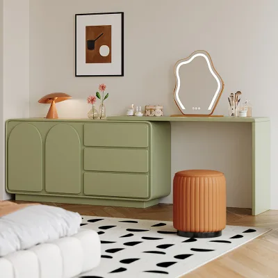 Modern Simple Dressing Table Bedroom Light Luxury Drawer Cabinet Integrated Cream Style Dressing Table