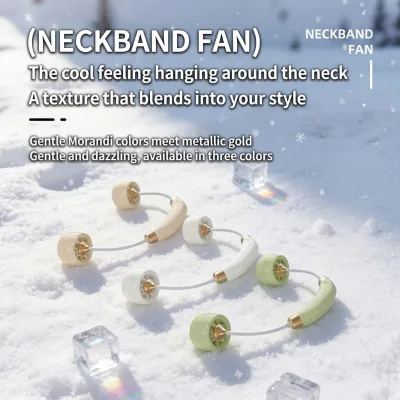 Hands-free Neck Fan Portable USB Rechargeable Mini Fan 3 Speed Foldable Wearable Fan with Phone Holder 1200mAh for Travel Office