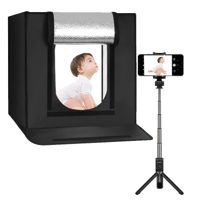 Hotsale Wholesale Foldable Magnetic 60*60cm Photo Studio Assembled Shooting Box Professional LED Soft Cube Light Box
