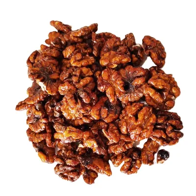 Factory Supply Sweet Amber Sugar-Coated Walnut Kernels China Manufacture Bulk Packaging Food Walnut Kernel