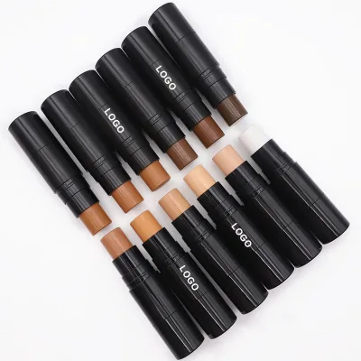 2in1 Waterproof Sweatproof Dual Head Contour Stick Highlight Shadow Face Contouring Bronzer to Brighten Logo/Pattern Labeled