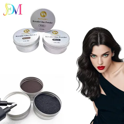 Dailmail High Quality Italian Keratin Adhesive Powder for I/U/Flat Tip Hair Extensions 50g Strong Hold Long Lasting