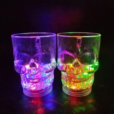 Joylit Promotional Water Liquid Activated Sensor Tumbler Mug Halloween Decorations LED Glow Cups for Night Parties