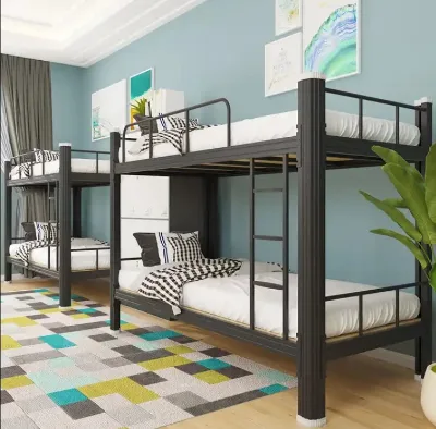 Dormitory Apartment Furniture Double Step Metal Bed Frame for College