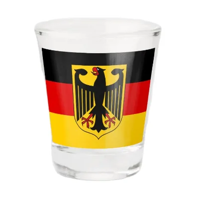 Custom Logo Decal Design Travel Gift Beer Glass Berlin German Germany Souvenir Shot Glass