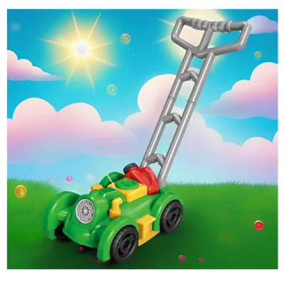 KK New Bubble Lawn Mower for Toddlers,Bubble Guns for Kids,10 Holes Bubble Blower Machine,Outdoor Summer Backyard Gardening Toys