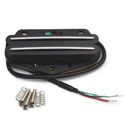 TL Dual Rail Bridge Pickup Dual Rail Pickup for Telecaster Electric Guitar Black with Silver