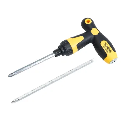 PONDRIO Crutch-type Multi-Purpose Industrial Grade Automatic Retractable Telescopic Offset Screwdriver Anti-Slip OEM Plastic