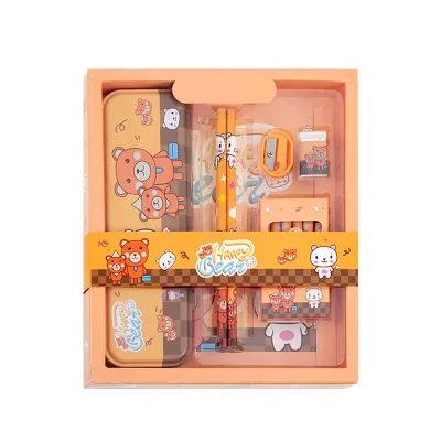 Wholesale Cute Cartoon 7-piece Student Stationery Set