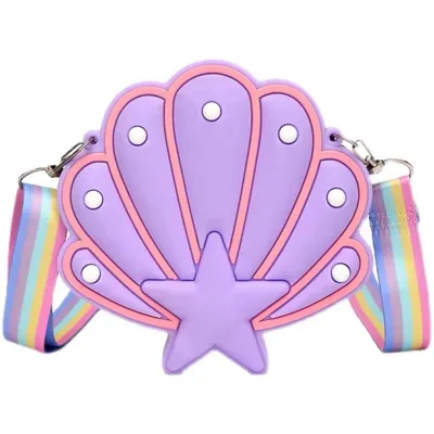 Shell Shaped Design Stylish Handbags Women Silicone Single Room Package Versatile Shoulder Bags Cute Coin Bag Gifts for Kids