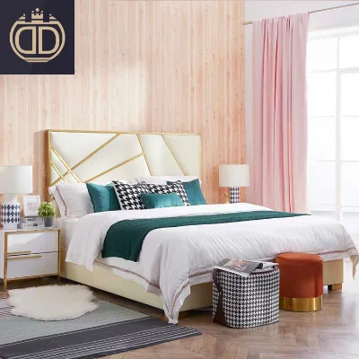 180x200 Foshan Room Furniture Hard Wood Wholesale Queen Bed Set