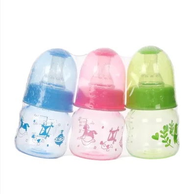 Factory Hotselling 2oz Colorful Little Baby Plastic Baby Bottle Bank