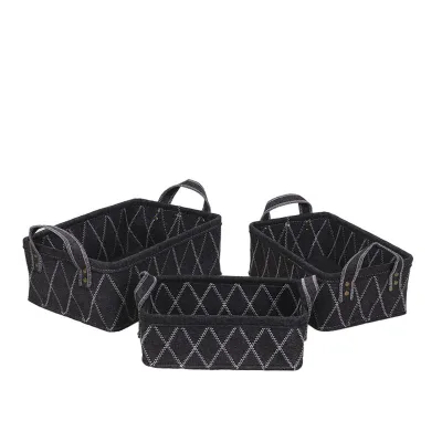 Customized Single-Tier Felt Storage Basket Multifunctional Fabric and Paper Basket for Travel and Living Room Use Foldable Bag