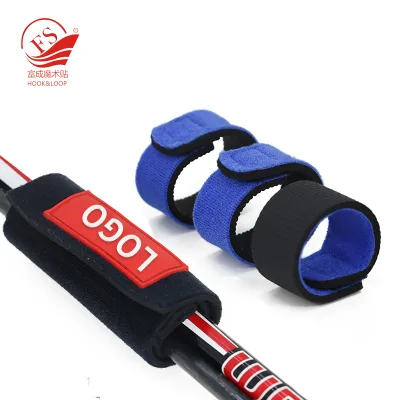 Durable Multi-color Neoprene Fish Accessories Tackle Tie Fishing Rod Straps With Adjustable Hook and Loop