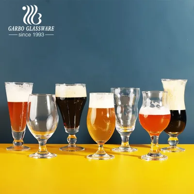 Factory Wholesale 16 oz Barware Beer Glasses Classical Design Clear Pint Weizen Pilsner Tulip Goblet and Drinking Can Cup