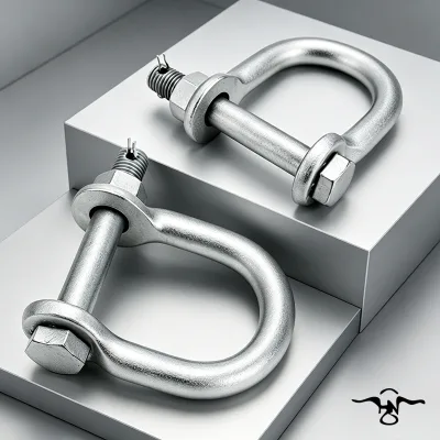 U-Shape Shackle Power Accessory Hot Dip Galvanized Forged Steel Link Transmission Line Insulator Connecting Hardware CE ROHS