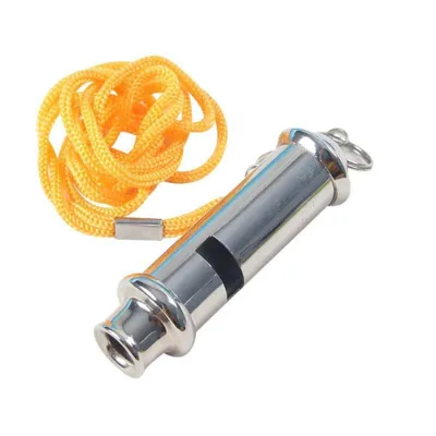 Stainless Steel Whistle Dual Audio High-Pitched Emergency Rescue Whistle for Referee and Survival Use