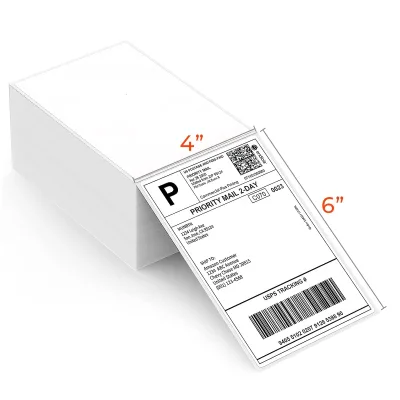 Factory Price Thermal Label Paper 500 Sheets Pack 4x6inches Stack Adhesive Stickers for Express Shipping Labels 100x150mm