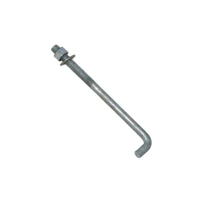 Daosan J Hook Anchor Bolt HDG Zinc-Galvanized Steel Self-Drilling 8.8 M8 Thread M7-M72 Diameter Foundation Bolt for Concrete