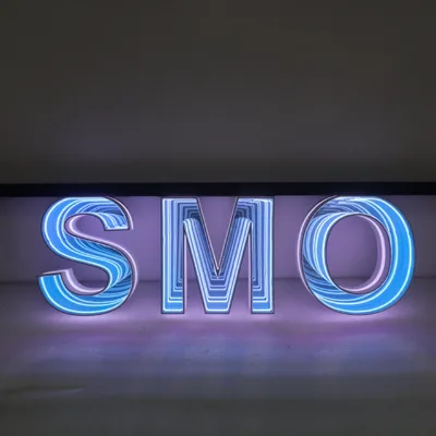 Acrylic Custom Cube Infinity Mirror Neon Sign Wall Decoration Multi-layer Mirror 3D Neon Sign