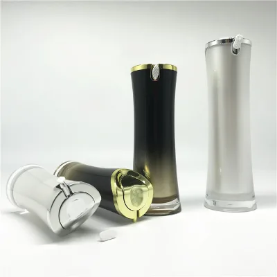 Colored Luxury Plastic Serum Bottle with Pump for Skin Care Packaging