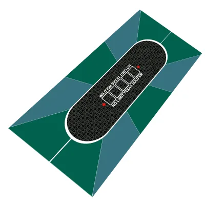 Bulk Custom Printed Poker Rubber Mat with Logo Non Slip 2mm Thick for Texas Poker Tournaments & Corporate Events