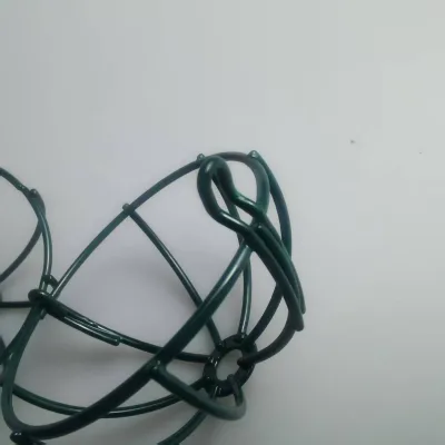 Outdoor Iron Bird Feeder Cage Suspension Type Fat Ball Feeder for Garden Yard Attracts Wild Birds