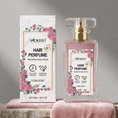 Organic Herbal Hair Mist Perfume 50ml - Long-lasting Nourishing Spray for Curly & Damaged Hair, Anti-Friz