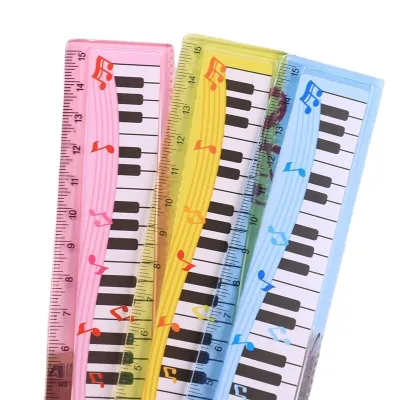 Eurolucky Cartoon Piano Note Cute Ruler Music Folding Ruler 15cm Learning Stationery Rulers