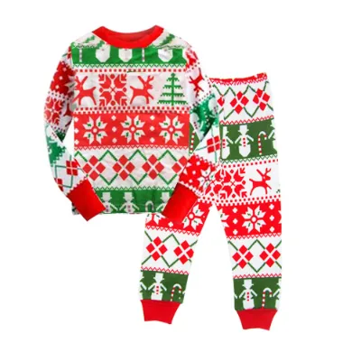 Wholesale High Quality Unisex Kids Designer Christmas Theme Knitted Woolen Polyester/Cotton Night Wear Clothes