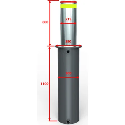Wholesale 219 mm Fully Automatic Retractable Hydraulic Bollards Post for Road Parking Lots
