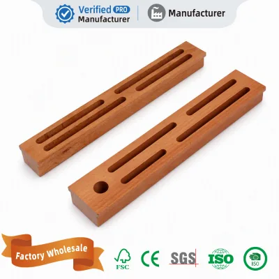 Custom Design Wooden in Drawer Knife Holder Customized Beech Wood Knife Storage Rack for Kitchen Utensil Organization