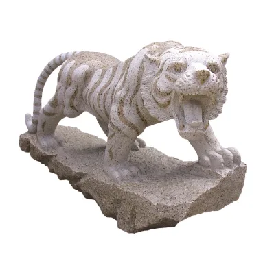 Natural Granite Stone Large Life Size Tiger Statues, Tiger Stone Sculpture