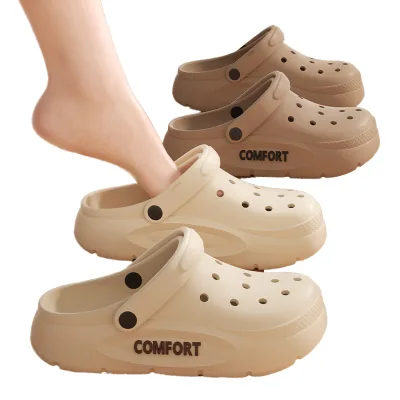 Waterproof Summer Autumn Garden Women's Closed Toe Clogs Slippers Slip Breathable Lightweight Anti-Slip EVA Kitchen Nurse Shoes