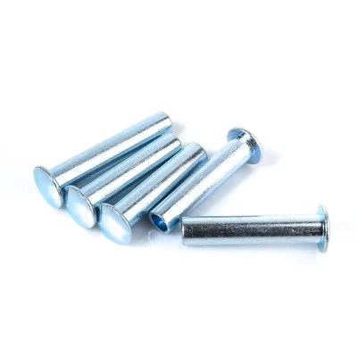 Manufacturer Custom High Quality Semi Tubular Round Flat Follow Solid Double Copper Aluminum Steel Nut Blue Zinc Blind Rivet