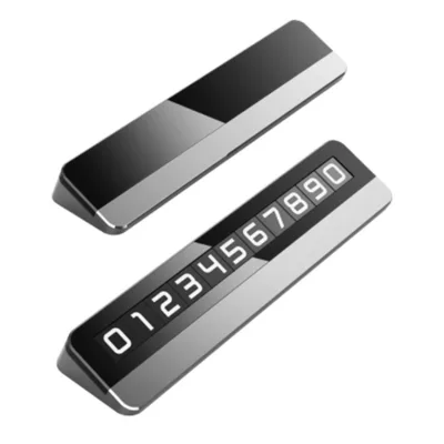 Fits Metal Number Plate Car Phone Number Card Temporary Parking Card Plate Car Temporary Hide Car Number Plate